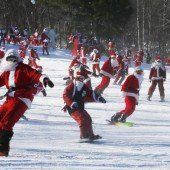 Santas sportlich unterwegs