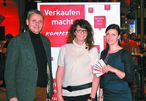 Spartengeschäftsführer Michael Tagwerker, Eva Deschler-Einwaller (ikp Vorarlberg) und Maria Seidel (Spartenbüro Handel). Fotos: ikp