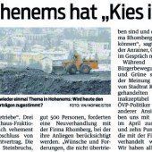 Neue Debatte über Steinbruch