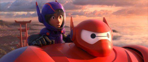 Baymax und Hiro stürzen sich in ein Abenteuer.  Foto: AP
