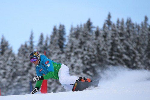 Die ersten Schwünge im WM-Schnee passen, Lukas Mathies zählt in den Parallelbewerben zum Favoritenkreis. Foto: gepa