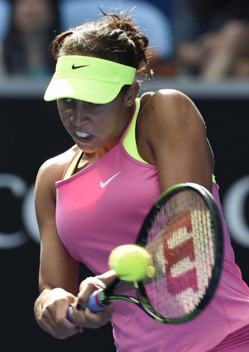 Freut sich auf das Duell gegen die 34-jährige Venus Williams: die erst 19-jährige US-Amerikanerin Madison Keys. Foto: ap