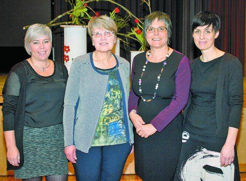 Organisation mit Werkstättenleiterinnen: Angelika Bertel-Wagner, Irmgard Müller, Waltraud Valentin und Irene Christof (v. l.). Fotos: Franc