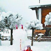 Ein Schneemann steht Kopf