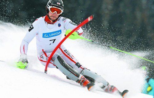 Sieg beim FIS-Slalom in Obdach: Christian Hirschbühl. Foto: Gepa