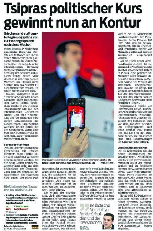 VN-Bericht vom 29. Jänner 2015.