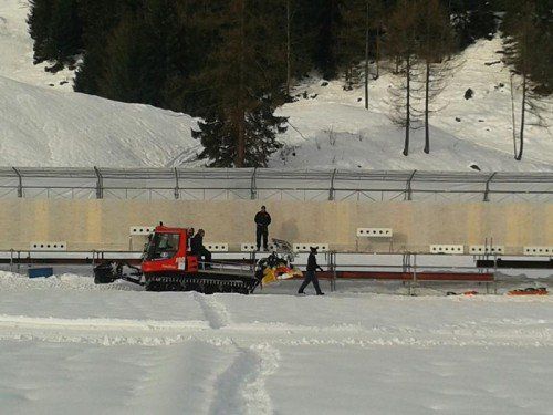 Vor dem Föhnsturm zeigte sich die Biathlon-Anlage am Bürserberg schon im besten Zustand. Foto: EYOF2105