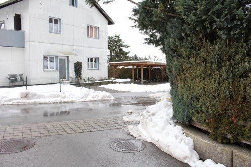 Die Hecke versperrt die Sicht nach rechts.  Foto: Schuster  