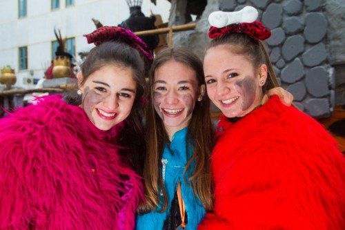 Feature, Fasching, Rußiger Freitag, vlnr: laura, lea, lisa (aus bregenz, nur lisa aus hard)