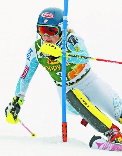 In einer eigenen Slalomklasse: Mikaela Shiffrin. Foto: Reuters