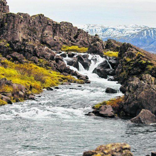Islands berühmte Wasserfälle im Thingvellir NP. Foto: Shutterstock