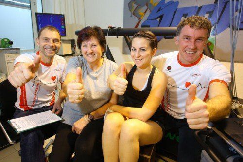 Kandidaten beim Leistungstest; Fitserie Diagnostikzentrum