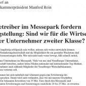 Messepark-Erweiterung: Ton wird nun richtig rau