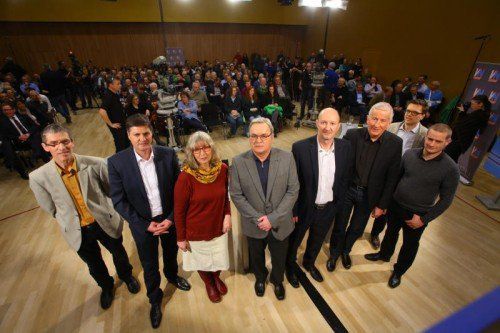 Stieß auf großes Interesse bei den Feldkircher Bürgern: eine große Wahldiskussion, zu der die VN gemeinsam mit dem ORF ins Montforthaus geladen hatten. FotoS:VN/Hofmeister