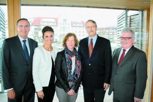 V.l.: Hartmut Geese, Sandra Neukart (RIMC), Dorothea Lebloch, Alex Witasek, Gustav Kärner.  Foto: Sentido