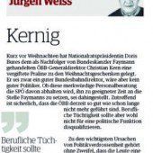 Kommentar von Jürgen Weiss: Kernig