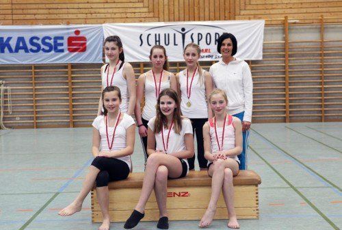 BG Lustenau 4c (v. l.): Rebecca Gehrer, Johanna Winklehner, Cora Schneider (vorne), Johanna Aberer, Lara Grabher, Madlen Schneider und Beatrix Reiter (hinten). Foto: Privat
