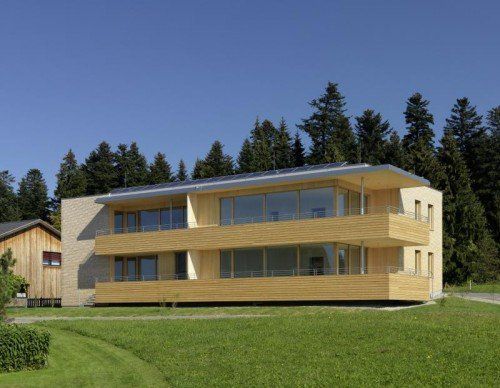 Das Passiv-Mehrfamilienhaus in Sulzberg wurde in London präsentiert. Foto: Morscher Bau