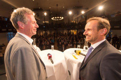 Duell der Spitzenkandidaten Hohenems Richard Amann und Dieter Egger