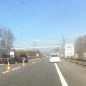 Drei Verletzte bei Unfall auf der Rheintalautobahn