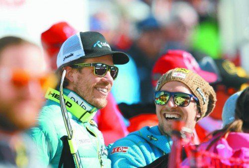 Rivalen, die sich gut verstehen: Kjetil Jansrud und Marcel Hirscher. Foto: gepa