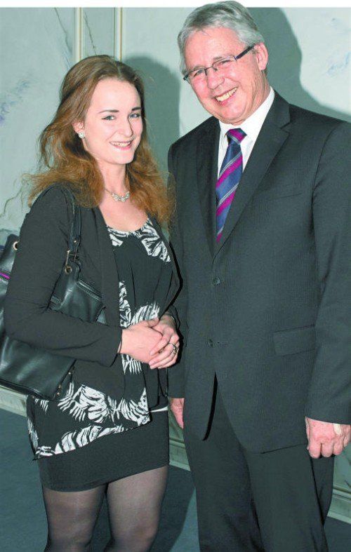 Sophie mit Vater Prof. Dr. Erwin Beck (Montfortorden in Gold)