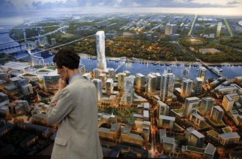 Auf dem Areal sind futuristische Gebäude, Einkaufszentren und Luxuswohnungen geplant. Foto: AP