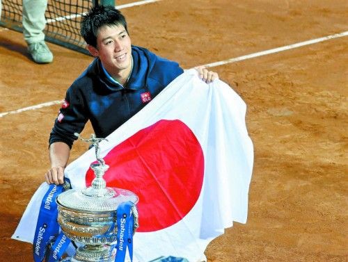 Das Finale gegen Pablo Andujar gewonnen: Kei Nishikori. Foto: ap