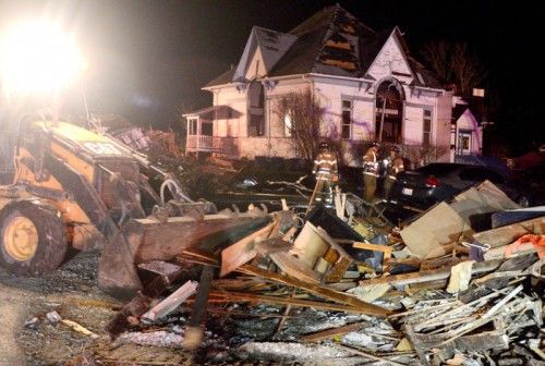 Der Tornado hat in der Ortschaft Fairdale eine Spur der Verwüstung hinterlassen. Foto: AP