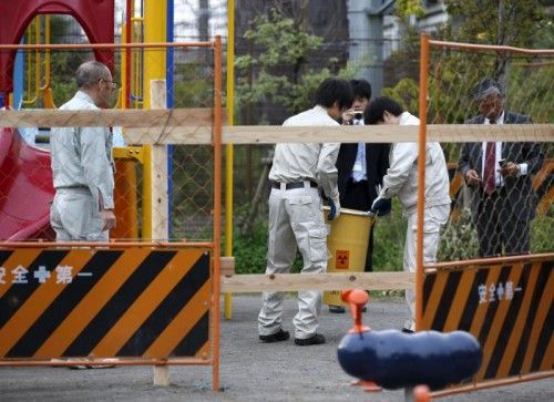 Im Erdreich eines Spielplatzes in Tokio wurde eine extrem hohe Radioaktivitätsbelastung festgestellt.  Foto: Reuters