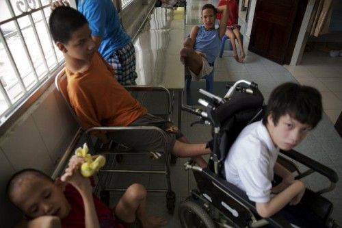 Im Peace Village des Krankenhauses Tu Du in Ho Chi Minh City leiden mehr als zwei Drittel der Patienten an den Folgen von Agent Orange. REUTERS