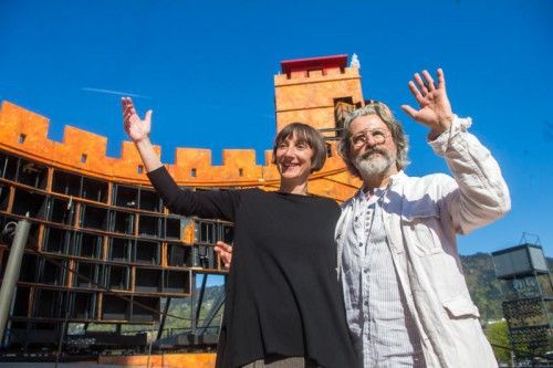 Intendantin Elisabeth Sobotka mit Marco Arturo Marelli.
