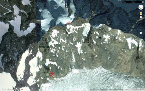 Satellitenaufnahme des Ecrins-Massivs in den französischen Alpen. Foto: APA/ÖAV