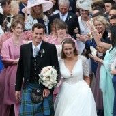 Andy Murray im Schottenrock vor Traualtar