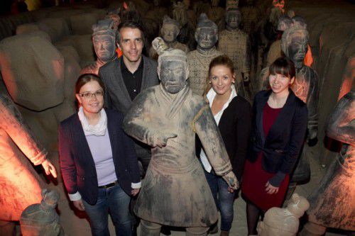 Ausstellungsleiterin Marina Hertmann (l.), GF Daniel Mutschlechner (Messe), PL Lisa Amalia di Bernardo und Kuratorin Jaana Klumpp. Franc
