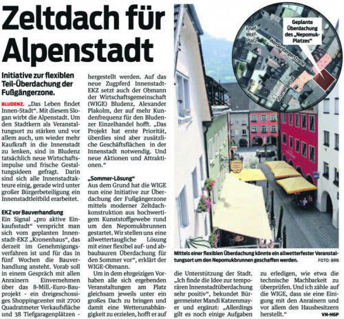 Das Thema beschäftigt Bludenz schon lange: VN-Bericht vom Juni 2010.