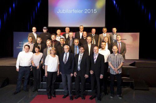 Dornbirn am 22.5.2015 Fa. Firma Zumtobel, Tridonic, Thorn, Jubilarfeier Messehalle Reden, Ehrung
