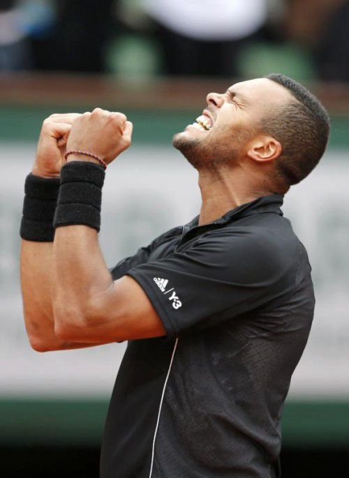 Groß war der Jubel bei Lokalmatador Jo-Wilfried Tsonga. Foto: epa