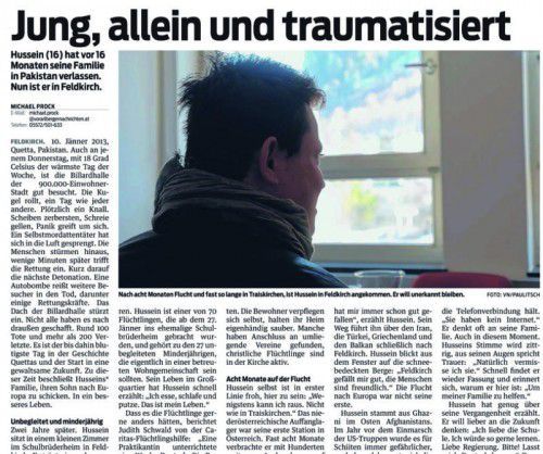 Hussein erzählte in den VN vom 26. Februar über sein Schicksal.