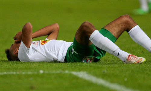 KAPFENBERG,AUSTRIA,29.MAY.15 - SOCCER - Sky Go Erste Liga, KSV 1919 vs SC Austria Lustenau. Image shows the disappointment of David Poljanec (Kapfenberg). Photo: GEPA pictures/ Christian Walgram