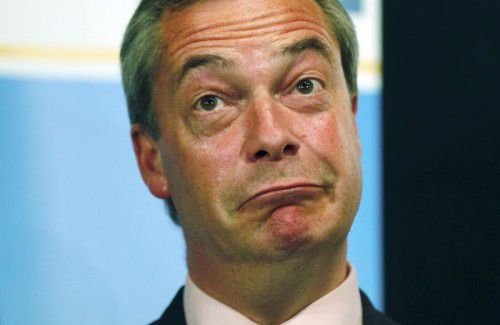 Trat am Montag vom Rücktritt zurück: Nigel Farage. REUTERS