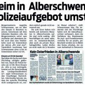 Polizeieinsatz in Alberschwende