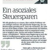 Asoziales Steuersparen