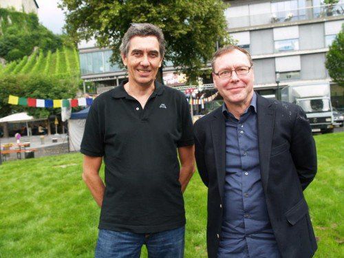 Alois Dolensky (l.) mit Moderator Norbert Wanker.