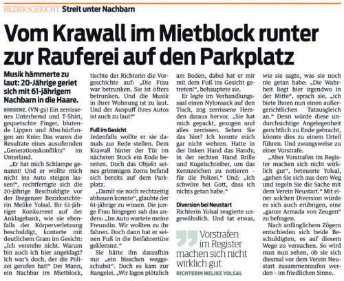 Beispiel einer Verhandlung am Bezirksgericht Bregenz