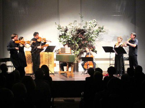 Das Ensemble conSequenza von Thomas Engel (r.) bot beim „Pforte“-Konzet ein stilvolles Programm. Foto: JU  
