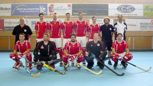 Die ÖRSV-WM-Equipe mit dem Wolfurter Delegationsleiter Thomas Haller (stehend links). Foto:Privat
