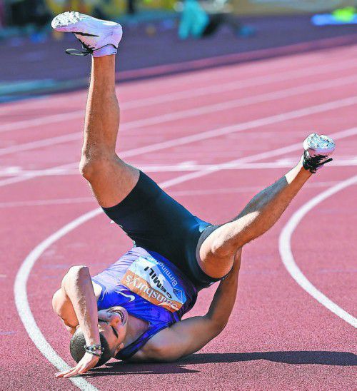 Dieser Sturz könnte Adam Gemili die WM kosten. Foto: apa