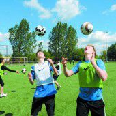Fußballtraining in der Schule des CF Barcelona