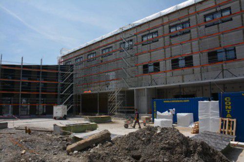 „In der Wirke“: Das Harder Großprojekt schreitet planmäßig voran.  